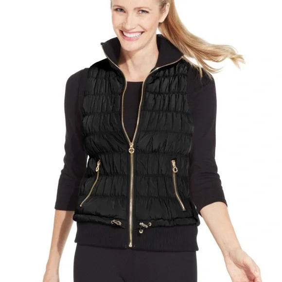 Calvin Klein Black Vest Turtleneck